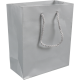 Draagtas zilver met koord 22x10x29cm 100st Tpk270392